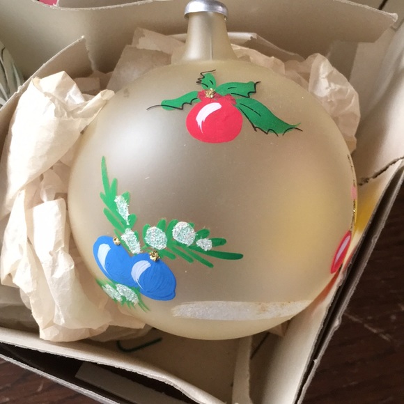 Vintage Hand/Mouth Blown Christmas Ornaments -Set of 4 - Bear, Elf, Angels - Picture 7 of 7